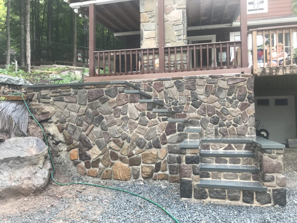 cultured stone steps